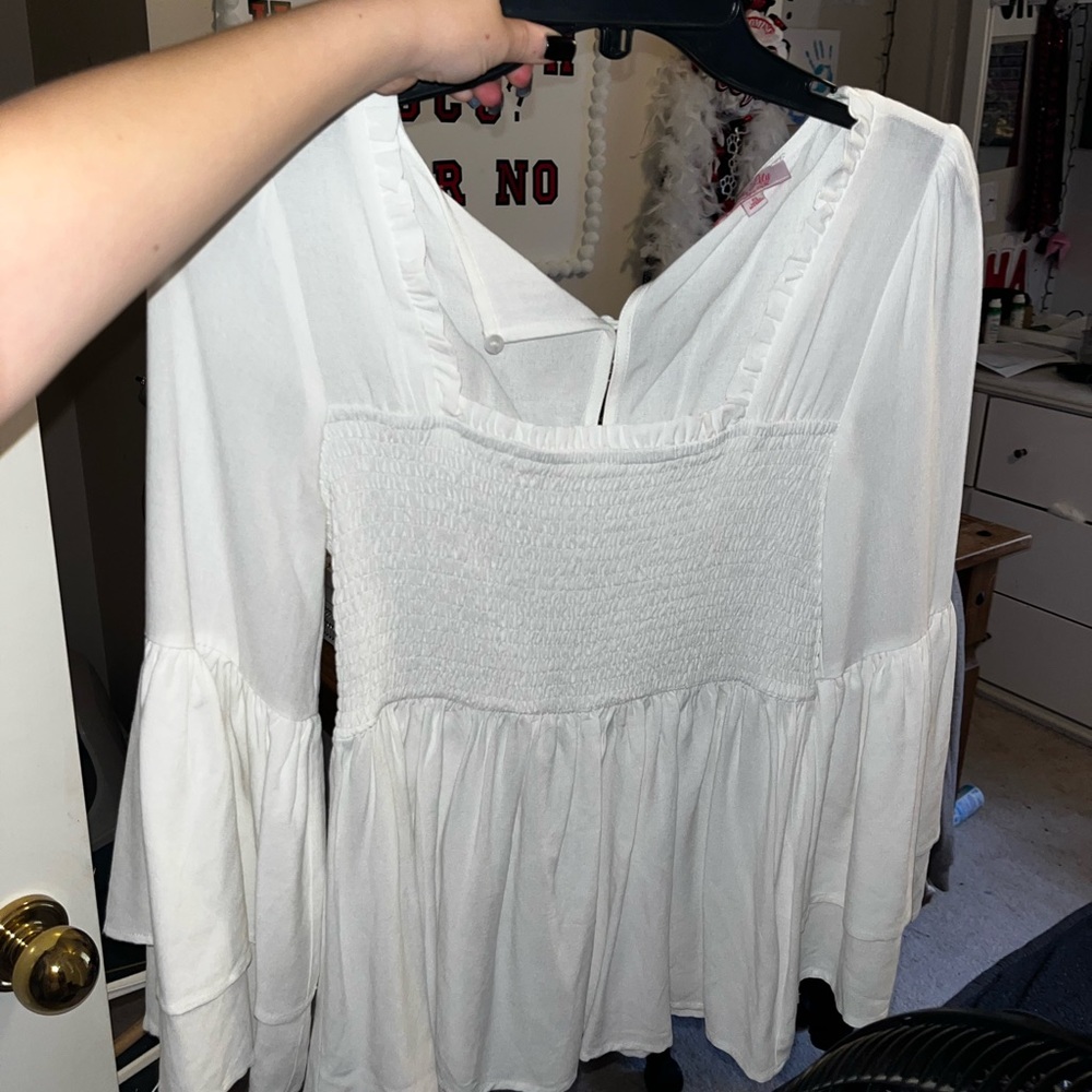 white dressy top